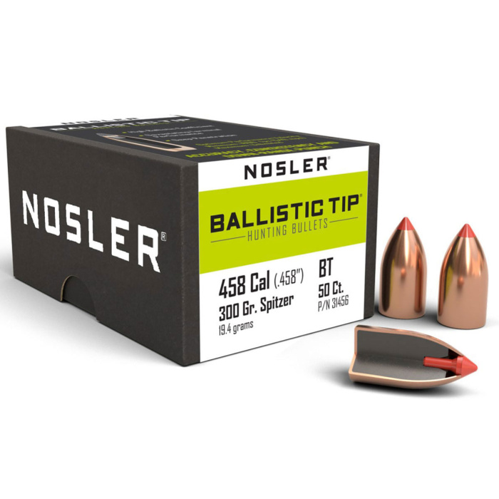 NOSLER Bullets Ballistic Tip 458" 300gr SP Orange Tip #31456 (50pcs)