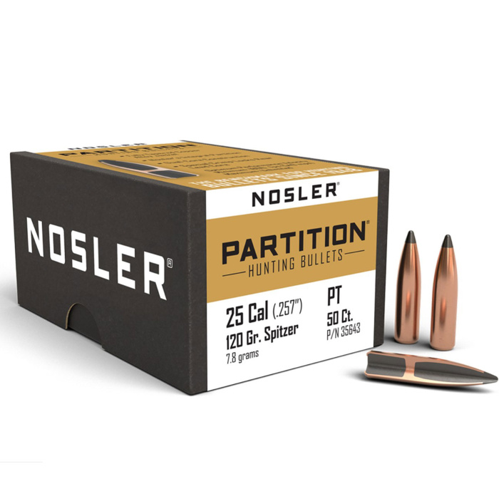 NOSLER Partitionkugel 257" 120gr SP #35643 (50pz)