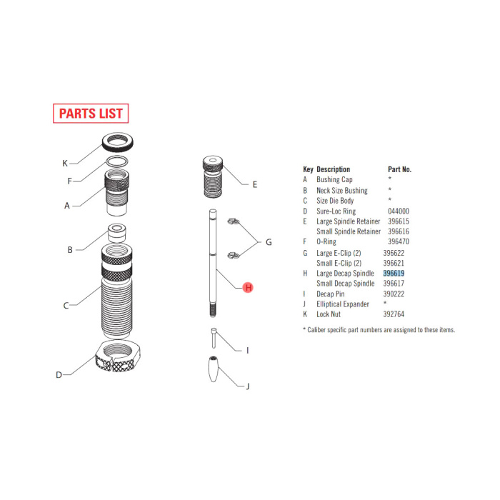 HORNADY Large Decap Spindle #396619 