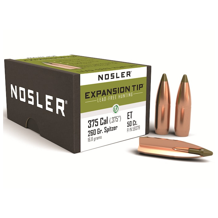 NOSLER Balles E-Tip 375" 260gr SP #59379 (50pz)