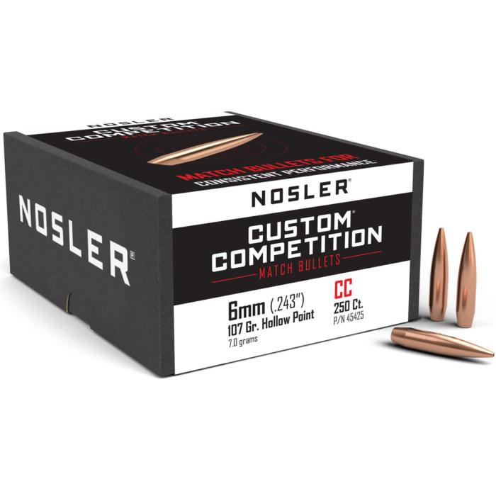 NOSLER Geschoss Competition 243" 107gr HPBT #45425 (250pz)