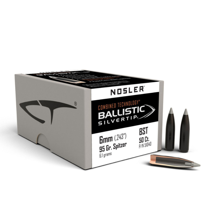 NOSLER Balles Ballistic Silver Tip 277" 130gr SP #51075 (50pz)