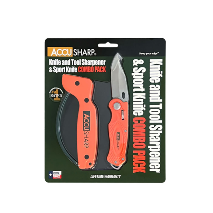 ACCUSHARP Knife and Tool Sharpener Combo Coltello+Affilatore
