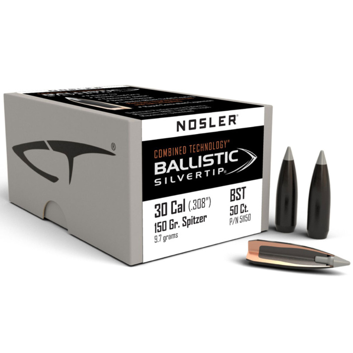 NOSLER Palle Ballistic Silver Tip 308" 150gr SP #51150 (50pz)