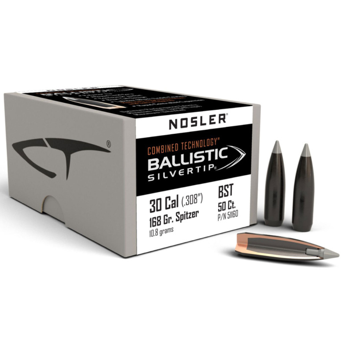 NOSLER Palle Ballistic Silver Tip 308" 168gr SP #51160 (50pcs)