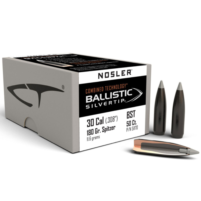 NOSLER Palle Ballistic Silver Tip 308" 180gr SP #51170 (50pz)