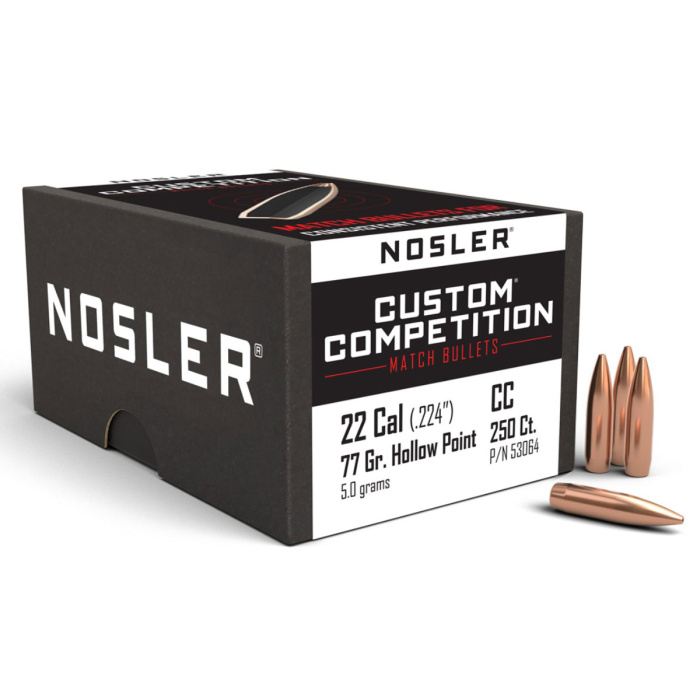 NOSLER Palle Competition 224" 77gr HPBT #53064 (250pz)