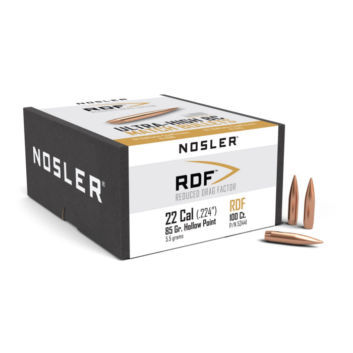 NOSLER Geschosse RDF 224" 85gr HP BT #53441 (100pz)