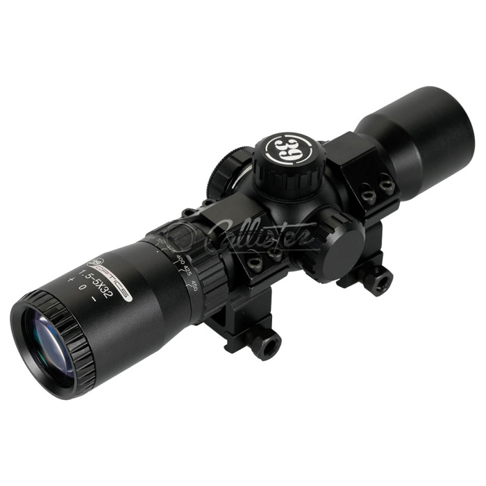 39Optics Zielfernrohr für Armbrust 1.5-5x32 IR (Montage inklusive)