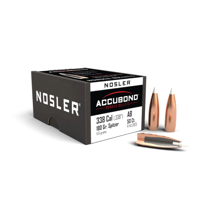 NOSLER Bullets AccuBond 338" 180gr SP #57625 (50pcs)