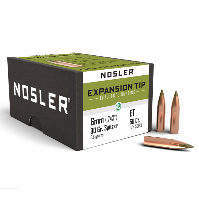 NOSLER Geschosse E-TIP 243" 90gr SP #59165 (50pz)