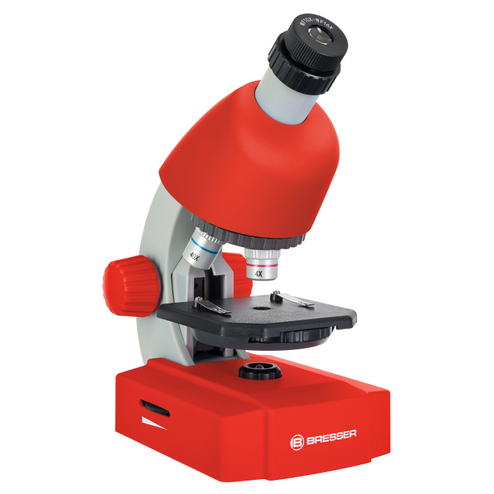 BRESSER Microscopio Junior 40–640x - Rosso #70122