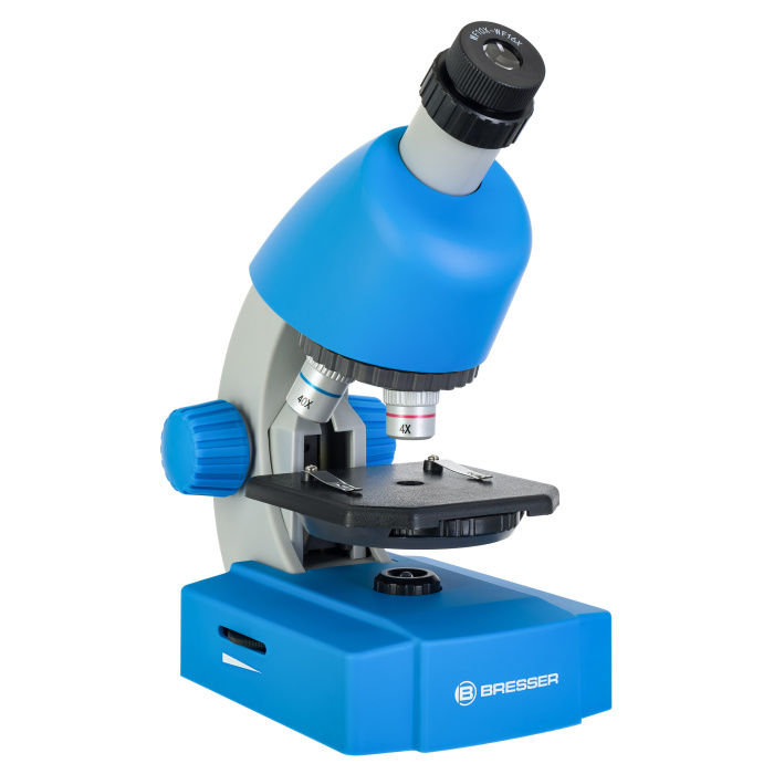 BRESSER Microscopio Junior 40–640x - Blu #70123