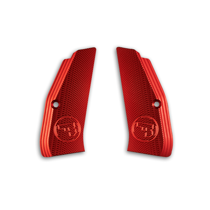 CZ 75 SP-01 Guance Zigrinate Lunghe Rosso