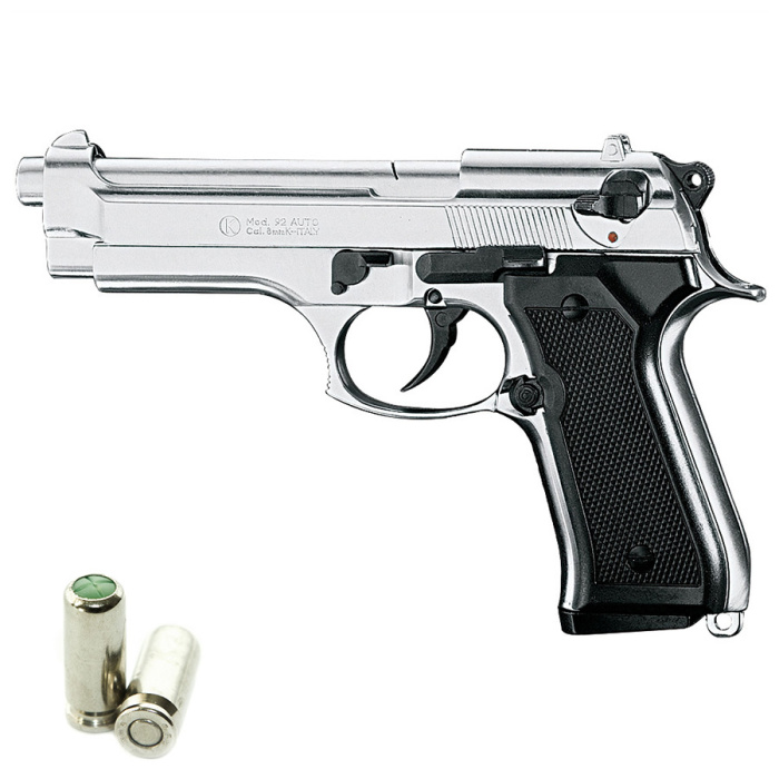Pistola a Salve KIMAR Beretta 92 Cal.9mm PAK | Top Firing | Cromata Acciaio