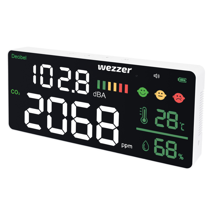 Monitor de la calidad del aire y del nivel de ruido Levenhuk Wezzer Air PRO CN20