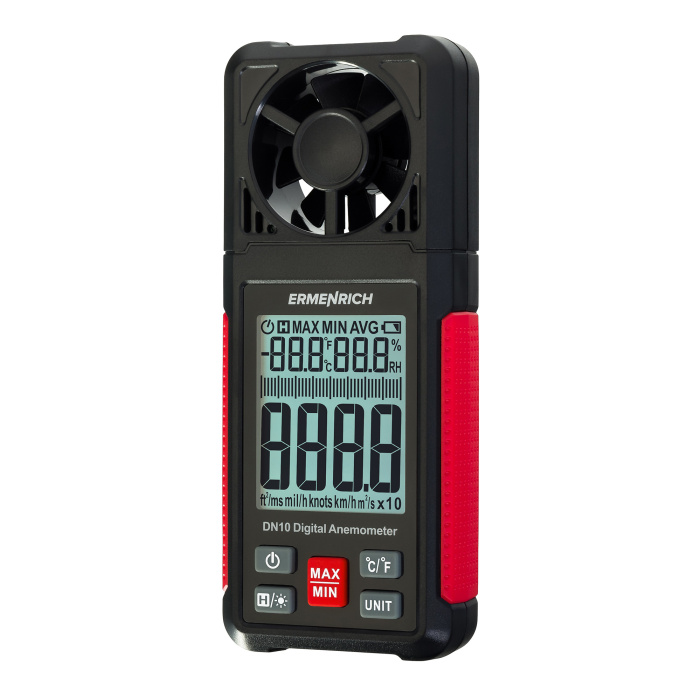 ERMENRICH Anemometro digitale Seek DN10 - Nero #82971