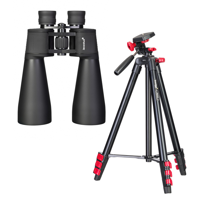 Set de prismáticos Levenhuk Bruno BASE 15x70 y trípode #86640