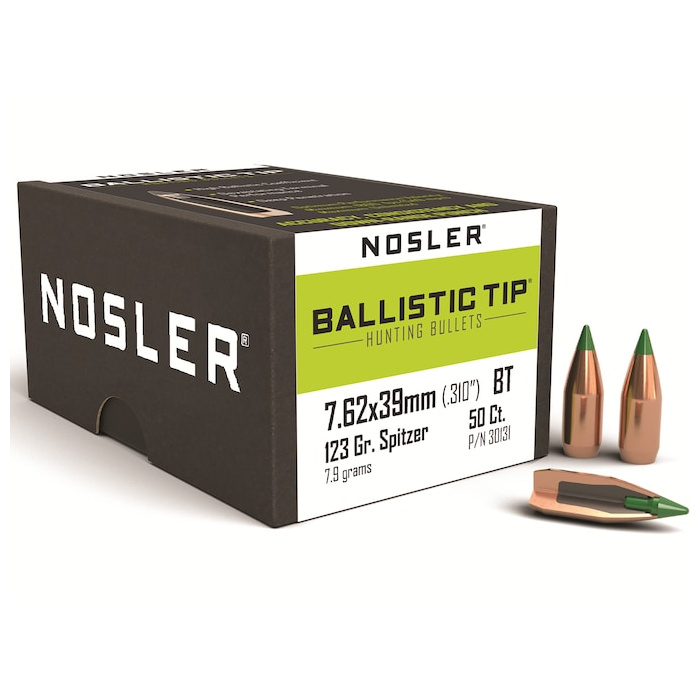 NOSLER Palle Ballistic Tip 310" 7.62x39 123gr SP #30131 (50pz)