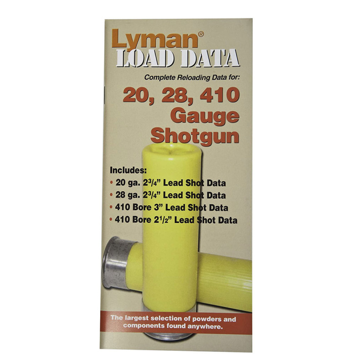 LYMAN Manuale Load Data for .20, .28, .410 Gauge Shotgun #9780002