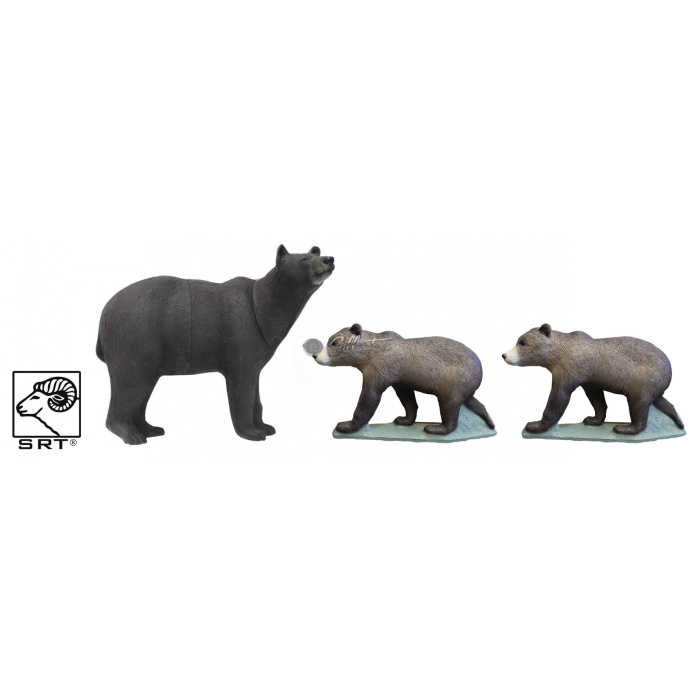 3D Brown Bear Archery Target Set