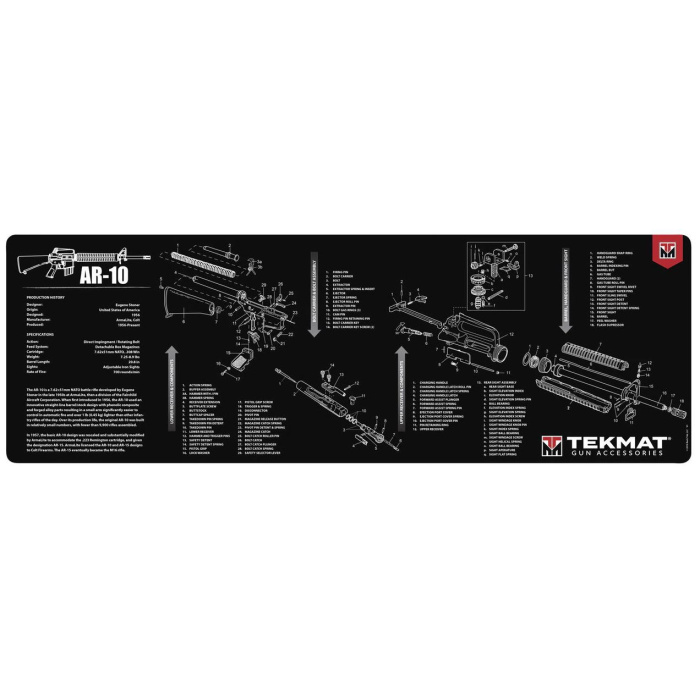 TEKMAT AR-10 Gun Cleaning Mat Tappetino Pulizia Armi con Esploso #R36-AR10