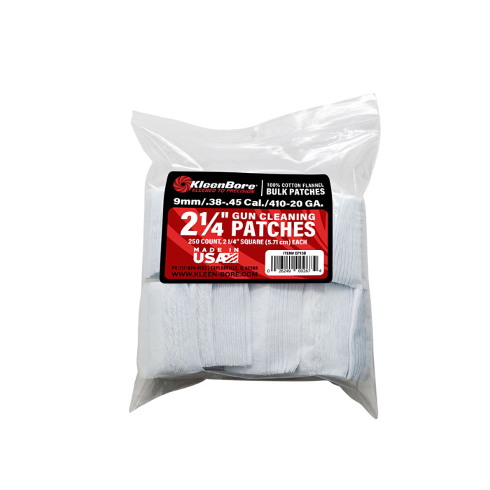 KLEENBORE Pezzuole in cotone 2,25″ per cal. .38/.45 e .410/20 (250pz) #CP13B