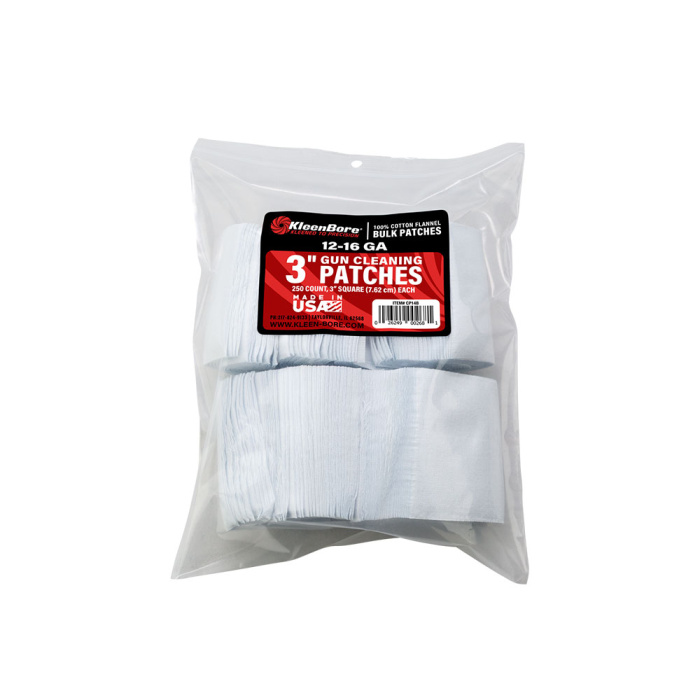 KLEENBORE Pezzuole in cotone 3″ per cal. 12/16 (250pz) #CP14B