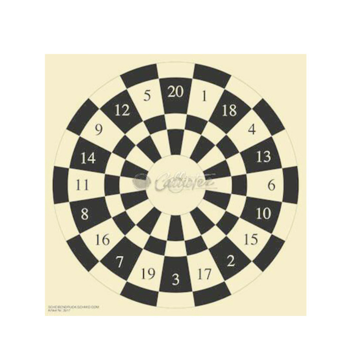 Numbered dartboard 17x17cm (500 pcs) #3917