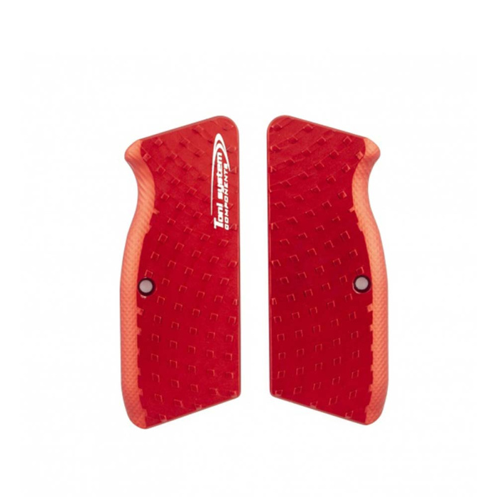 TONI SYSTEM Garde-joues longues Vibram pour Tanfoglio P19L-P21L-T95F Rouge