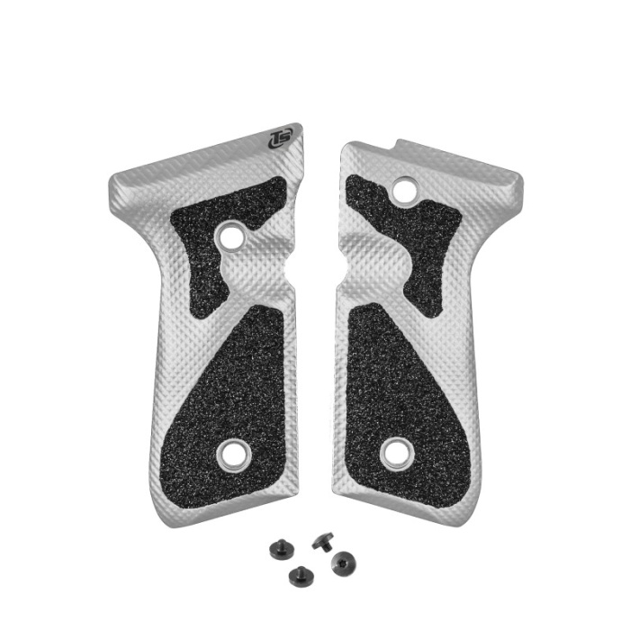 TONI SYSTEM Guancette 3D per Beretta 92-96-98 Elite LTT-M9A1 Argento