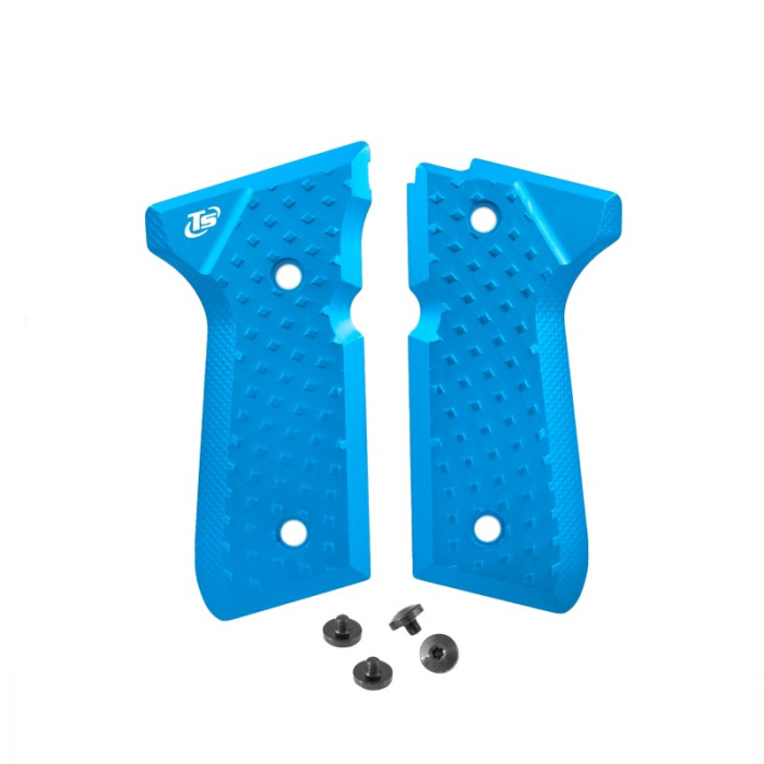 TONI SYSTEM Guancette Vybram per per Beretta 92-96-98 Elite LTT-M9A1 Blu
