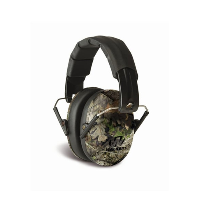 WALKERS Low Profile Folding Muff Passive Earmuff Mossy Oak