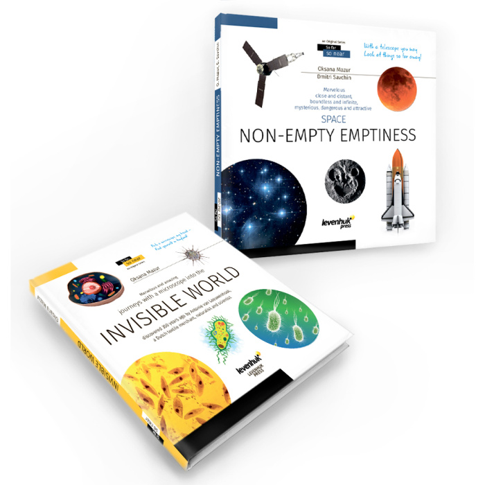 LEVENHUK Spazio. Microcosmo. Libro educativo in 2 volumi, copertina rigida [EN] #70730