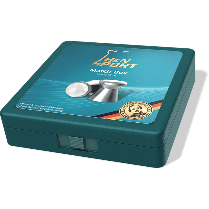H&N Match Box Porta 100 Diabolo 4,5mm / .177 cal.