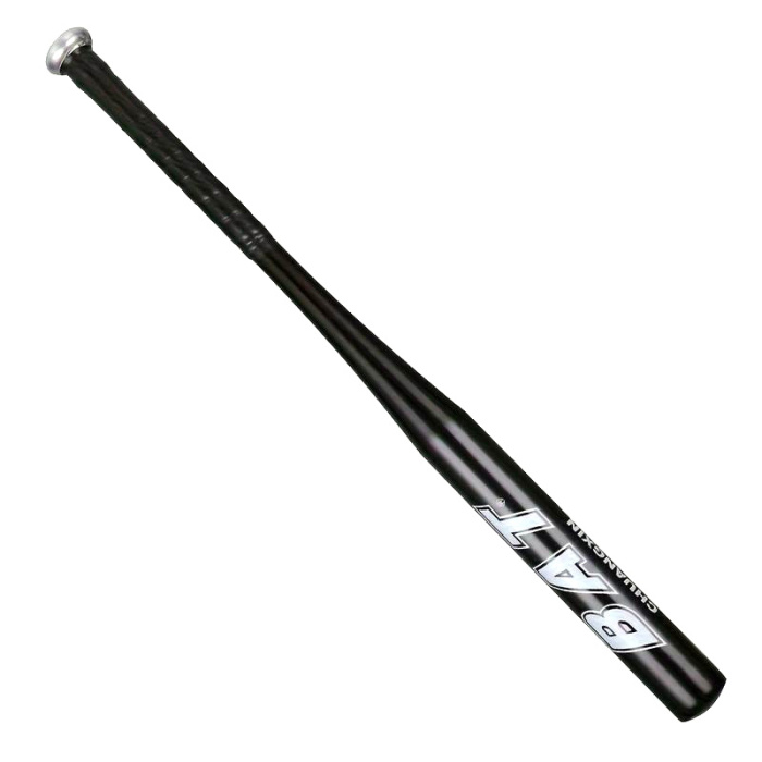 Bate de béisbol de aluminio: negro: 64 cm