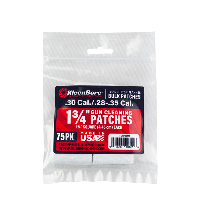 KLEENBORE Pezzuole in cotone 1,75″ per cal .28/.35 (75pz) #P-202