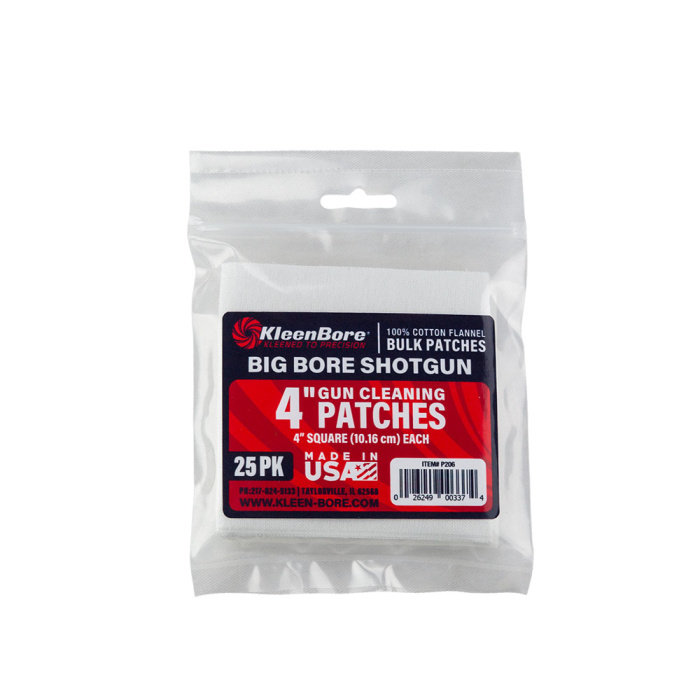 KLEENBORE Pezzuole in cotone 4″ per cal. 10/12 (25pz) #P-206
