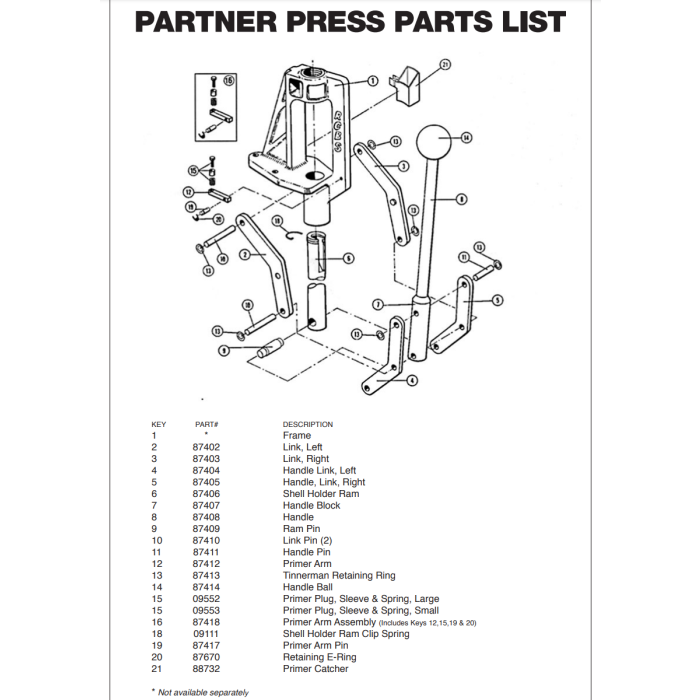 RCBS Partner Press Primer Arm #87412