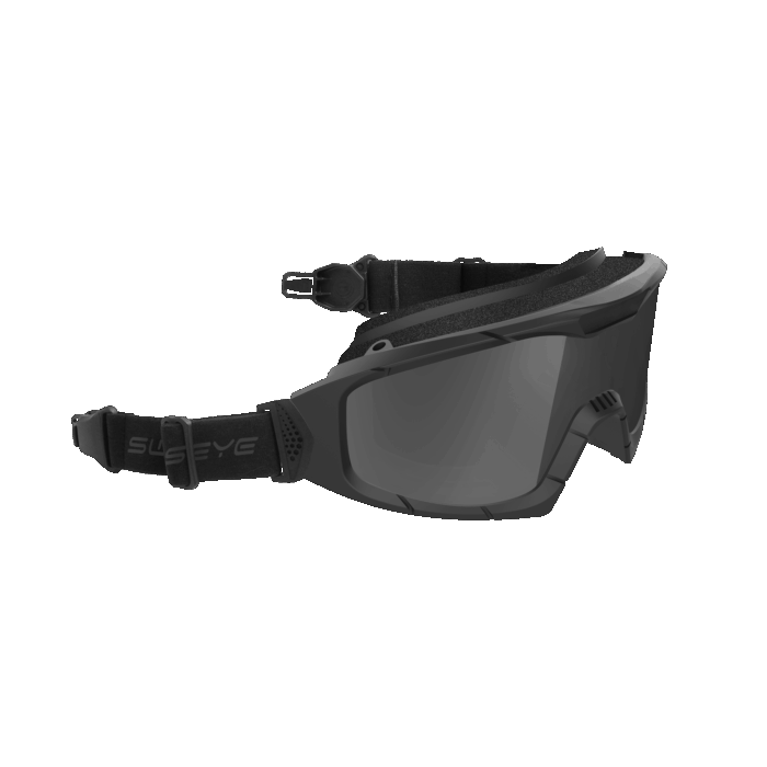 SWISSEYE R-Tac Maschera tattica per sistema rail Black opaca lenti Smoke/Orange/Clear #18840