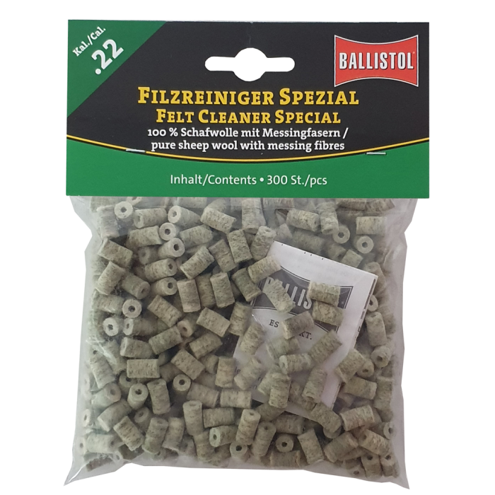 BALLISTOL Special Felt Pads with Brass Fiber Cal.22 (300 pieces)
