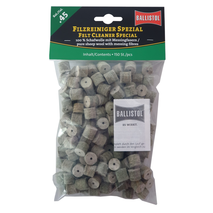 BALLISTOL Special Felt Pads with Brass Fiber Cal.45 (150 pcs)