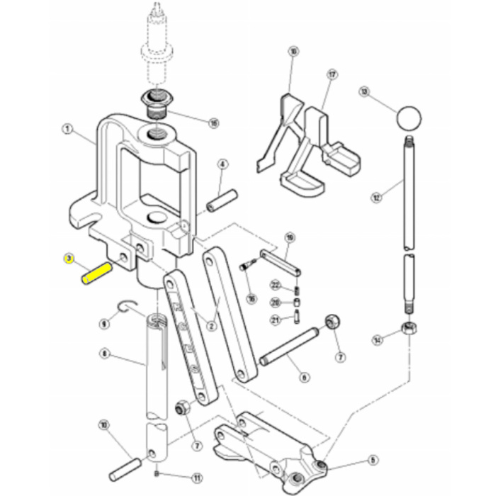 RCBS Linkage Arm Pin Left Rock Chucker Supreme #709127
