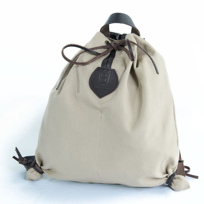 SCHMARDA Schnerferle Sand Linen and Leather Bag 30cm x 45cm