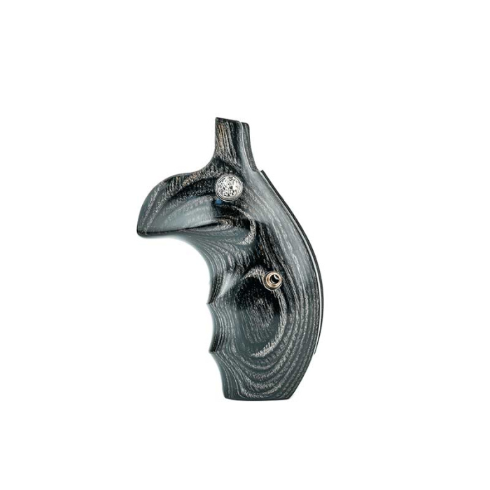 S&W Guance in Legno K/L Round Silverblack with Silver Medallions