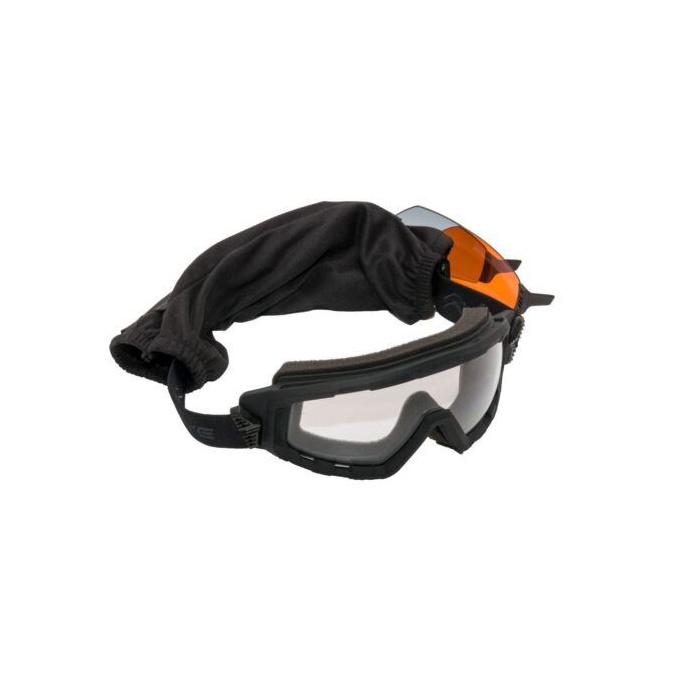 SWISSEYE G-Tac Maschera tattica in gomma Black lenti Clear permanente + Smoke/Orange #18821