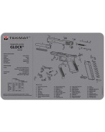 TEKMAT Glock GEN 4 Tapis de Nettoyage pour Arme avec Vue Éclatée Gris #R17-GLOCK-G4-GY