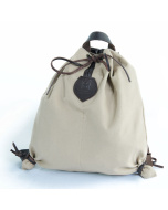 SCHMARDA Schnerferle Sand Linen and Leather Bag 30cm x 45cm