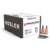 NOSLER Palle Varmageddon 243" 55gr FB Tipped Metallic-Black-Tip #17250 (100pz)