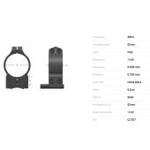 WARNE Attacco per CZ 527 Anelli 1&quot; Alti #2B1